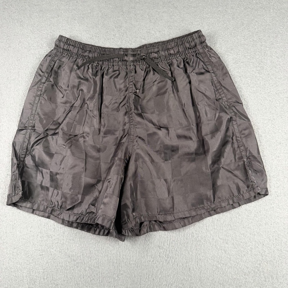 Umbro Athletic Shorts Womens XS Black Check Nylon Elastic Waist 4 Inseam Soccer